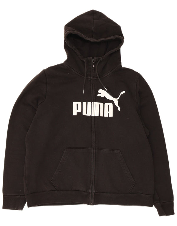 Puma ženski džemper s kapuljačom s patentnim zatvaračem UK 20 2XL crni pamuk