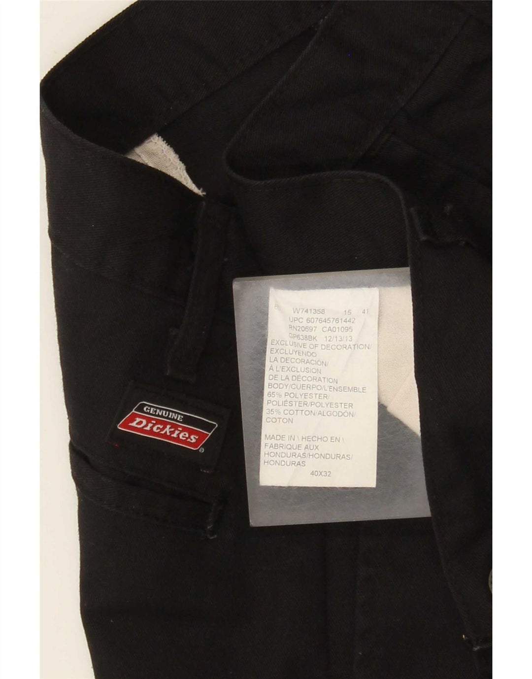 Dickies muške obične chino hlače W40 L32 crni poliester