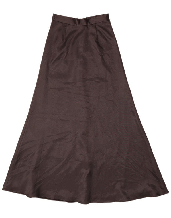 Vintage ženska maksi suknja UK 6 XS W24 crni poliester