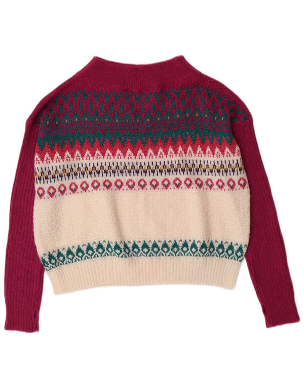 Benetton ženski džemper s kornjačičastim ovratnikom UK 14 Srednje bordo akril