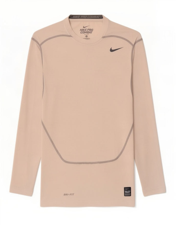 Nike Ženska Dri Fit majica s dugim rukavima UK 8 Mala bijela poliesterska