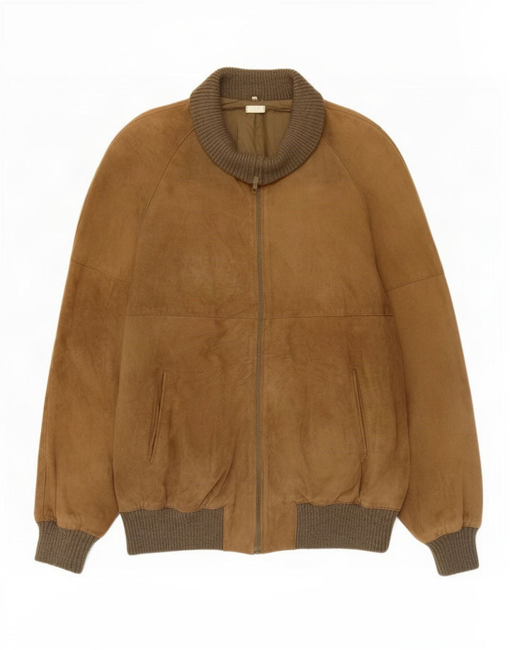 Vintage muška bomber jakna od brušene kože UK 38 srednje bež boje