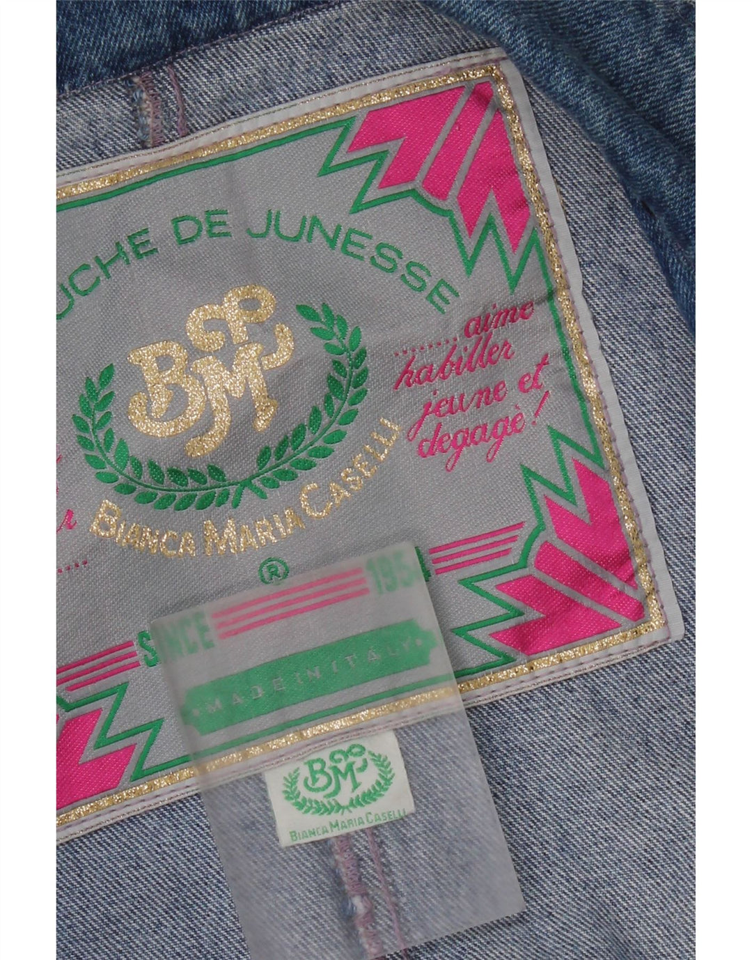 Bianca Maria Caselli Ženska traper jakna s jednim gumbom UK 10 Small Blue