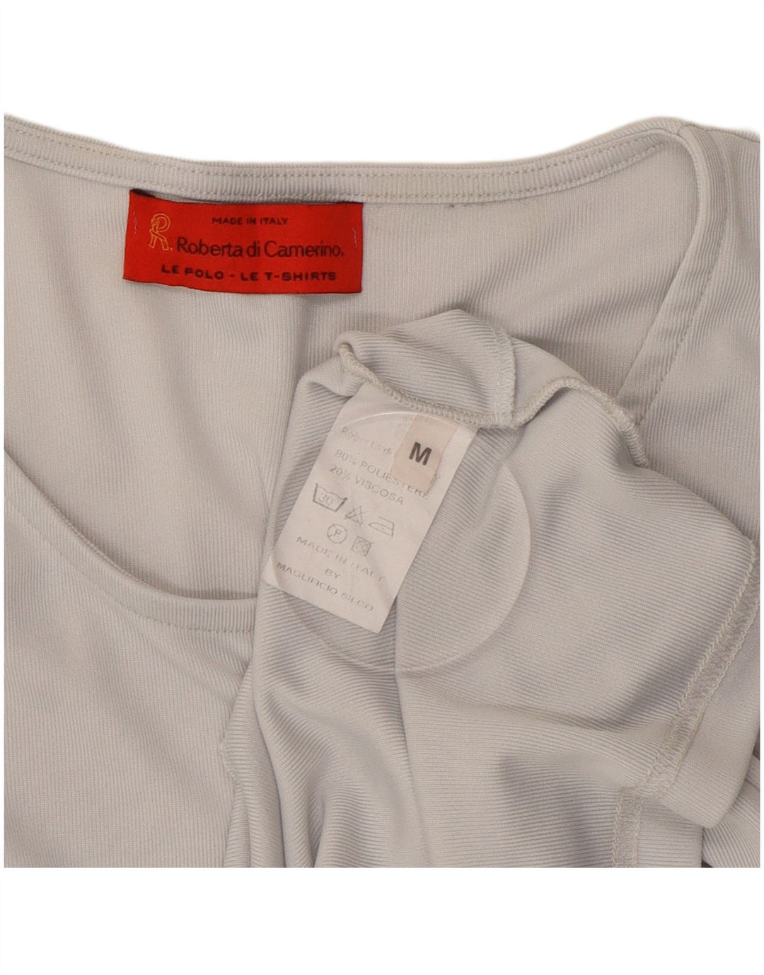 ROBERTA DI CAMERINO Ženska majica kratkih rukava UK 14 srednje sivi poliester