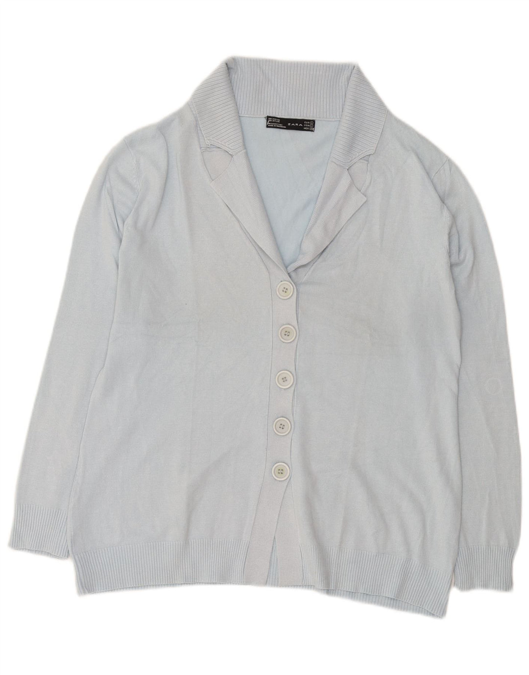 Zara ženski kardigan pulover UK 16 Large Blue Rayon