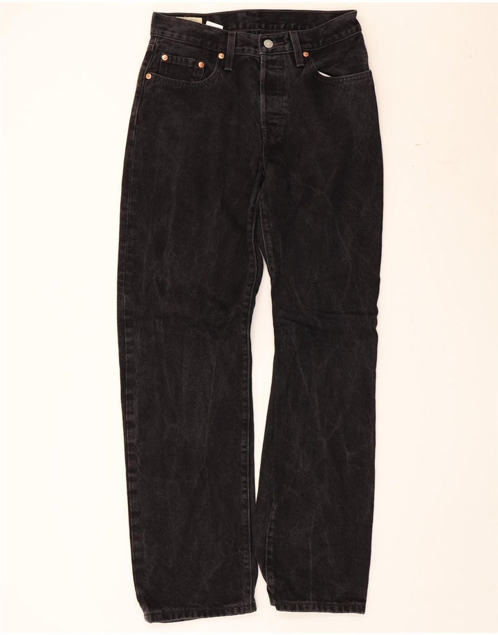 Levi's ženske ravne traperice 501 W26 L32 crni pamuk