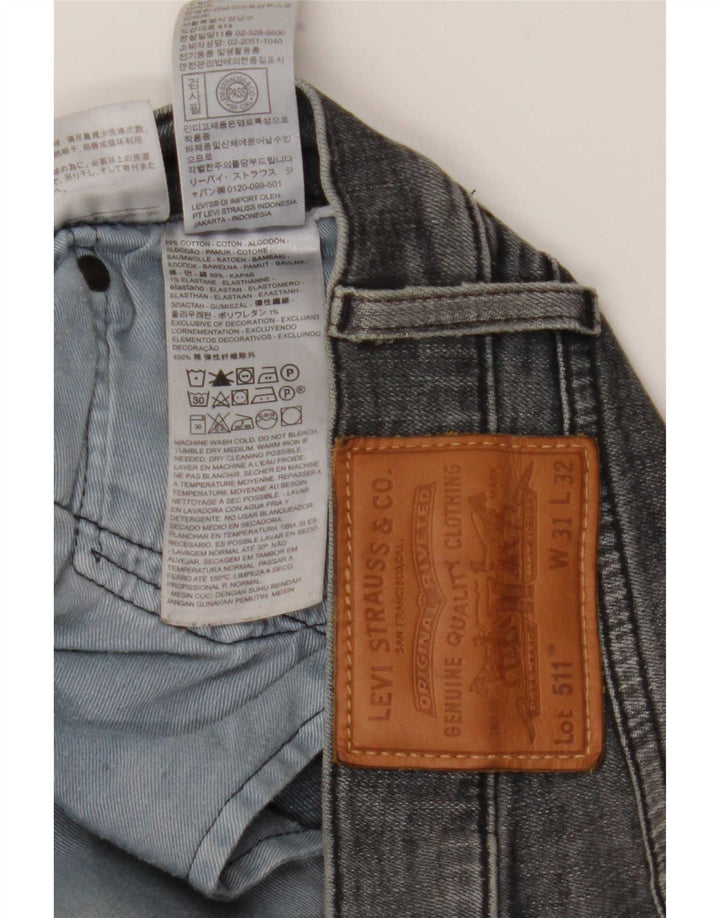 Levi's muške 511 uske traperice W31 L32 sivi pamuk