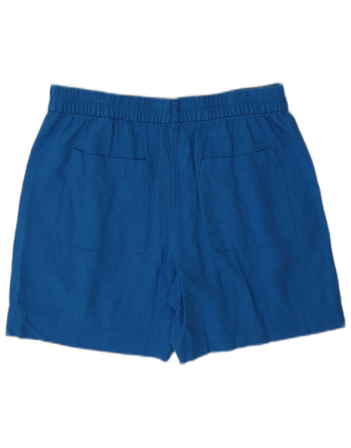 MARKS & SPENCER Ženske chino kratke hlače UK 12 srednje W32 plava lanena