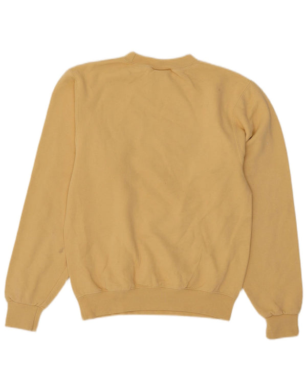Champion Mens Notre dame academy Graphic Sweatshirt Jumper XS Yellow Cotton