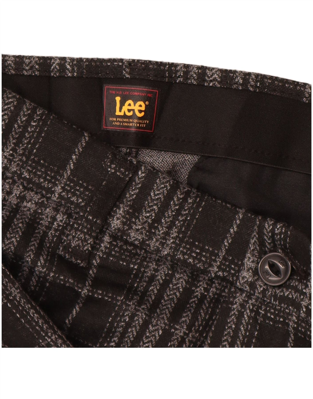 Lee ženske chino hlače US 10 Large W30 L30 crni karirani poliester