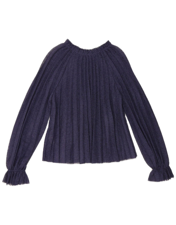 Zara ženska prevelika bluza dugih rukava UK 10 Small tamnoplava