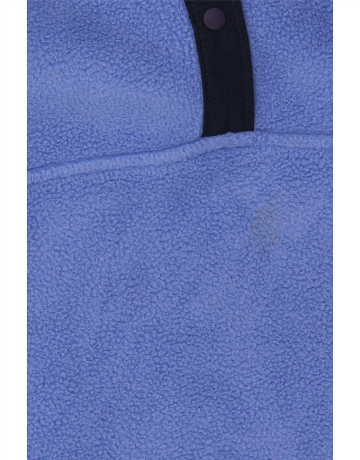 L.L.BEAN ženski džemper od flisa s dugmadima i ovratnikom UK 14 Srednje plavi poliester