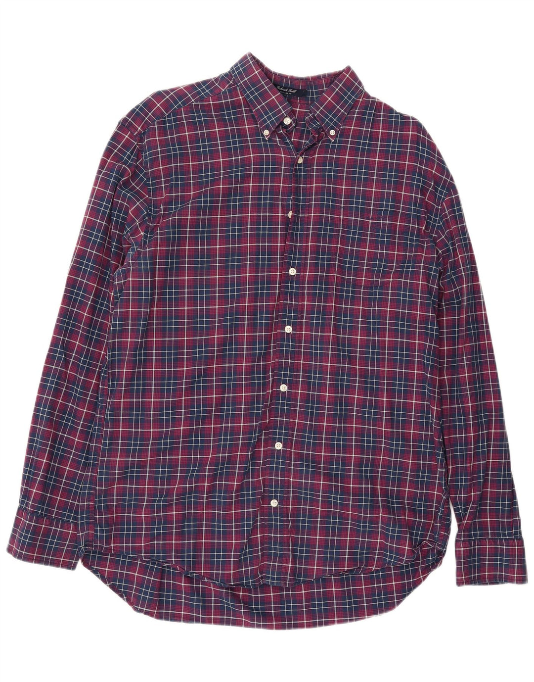 GANT muška košulja standardnog kroja XL mornarsko plavi pamuk na karo