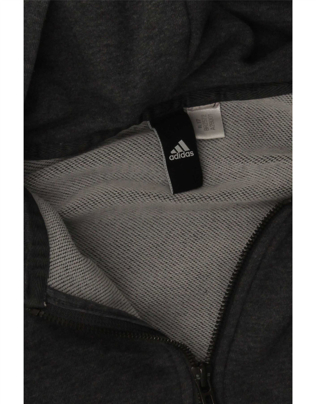 Adidas muška majica s kapuljačom s patentnim zatvaračem mala siva
