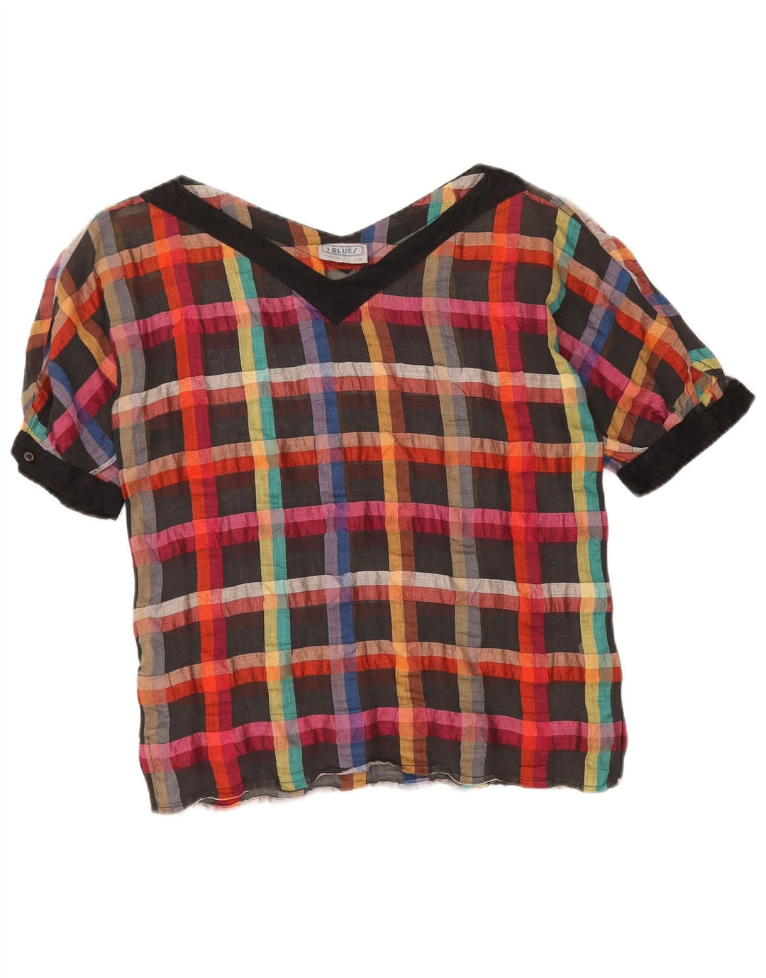 I BLUES Ženska bluza Top IT 40 Small Multicolored Check Linen