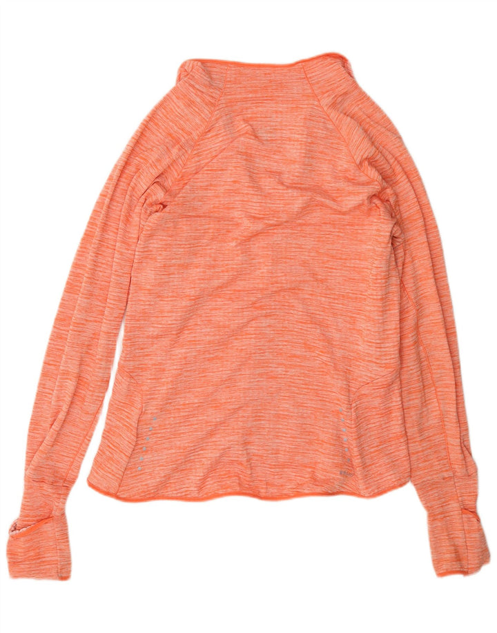 Nike Ženski Dri Fit Pulover Trenirka Top UK 14 Medium Orange Flecked