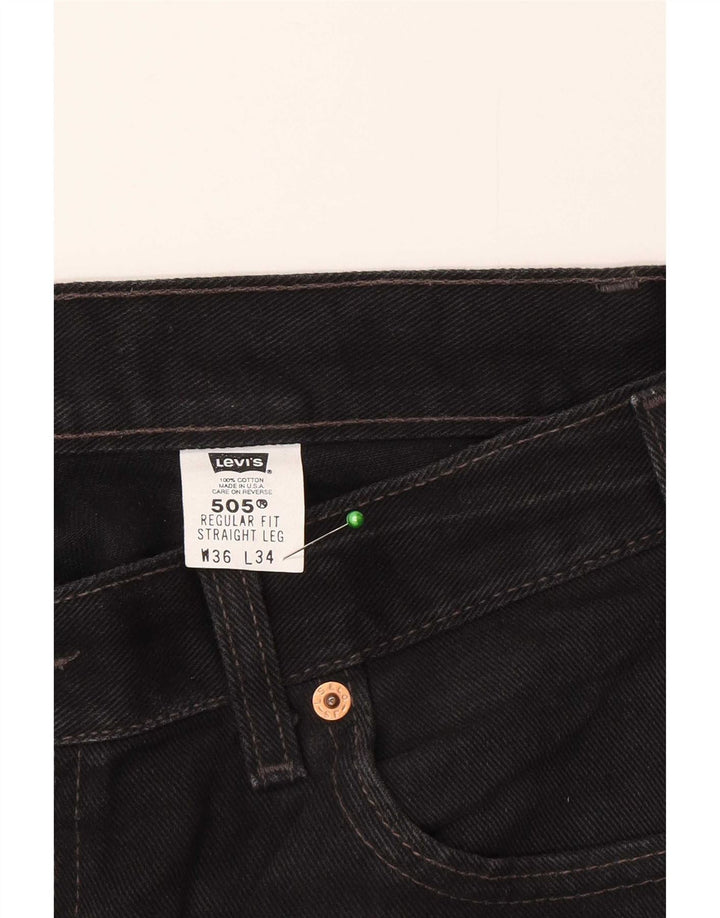 Levi's muške 505 ravne traperice regularnog kroja W36 L34 sivi pamuk
