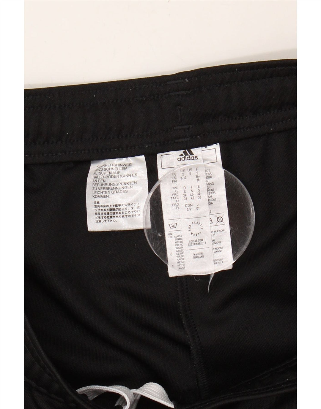 ADIDAS Womens Tracksuit Trousers UK 8/10 Small Black Polyester Vintage Adidas and Second-Hand Adidas from Messina Hembry 