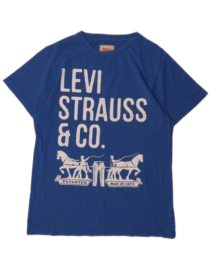 LEVI'S majica kratkih rukava s grafičkim motivima 15-16 godina, plavi pamuk