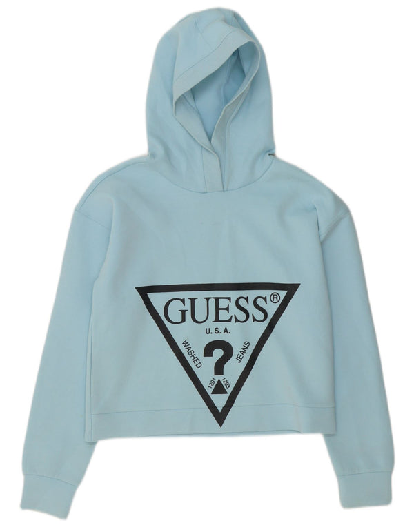Guess Girls Graphic Crop majica s kapuljačom 15-16 godina, plavi pamuk