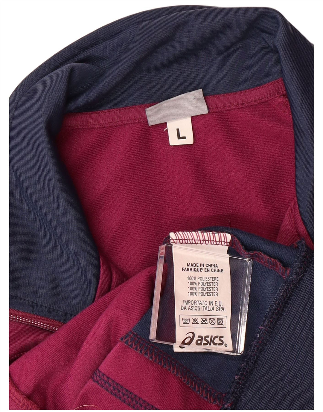 ASICS ženska gornja jakna za trenirku UK 14 Large Purple Colourblock Poliester