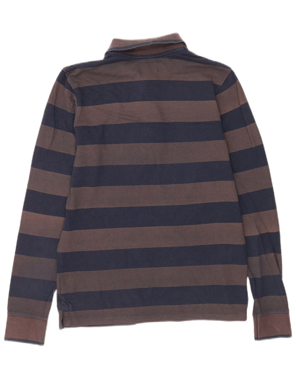 Kappa muška grafička polo majica dugih rukava srednje tamnoplave pamučne pruge