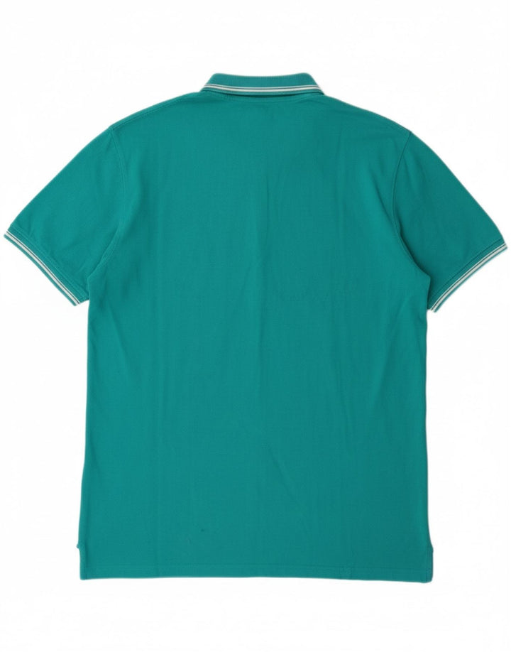 CARRERA Mens Polo Shirt 2XL Turquoise Cotton