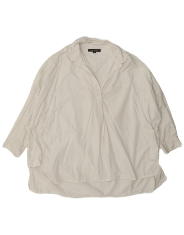 French Connection ženska prekomjerna majica s 3/4 rukavima UK 18 XL bijela