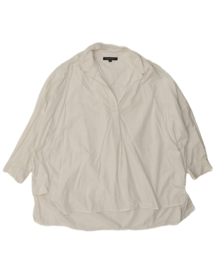 French Connection ženska prekomjerna majica s 3/4 rukavima UK 18 XL bijela