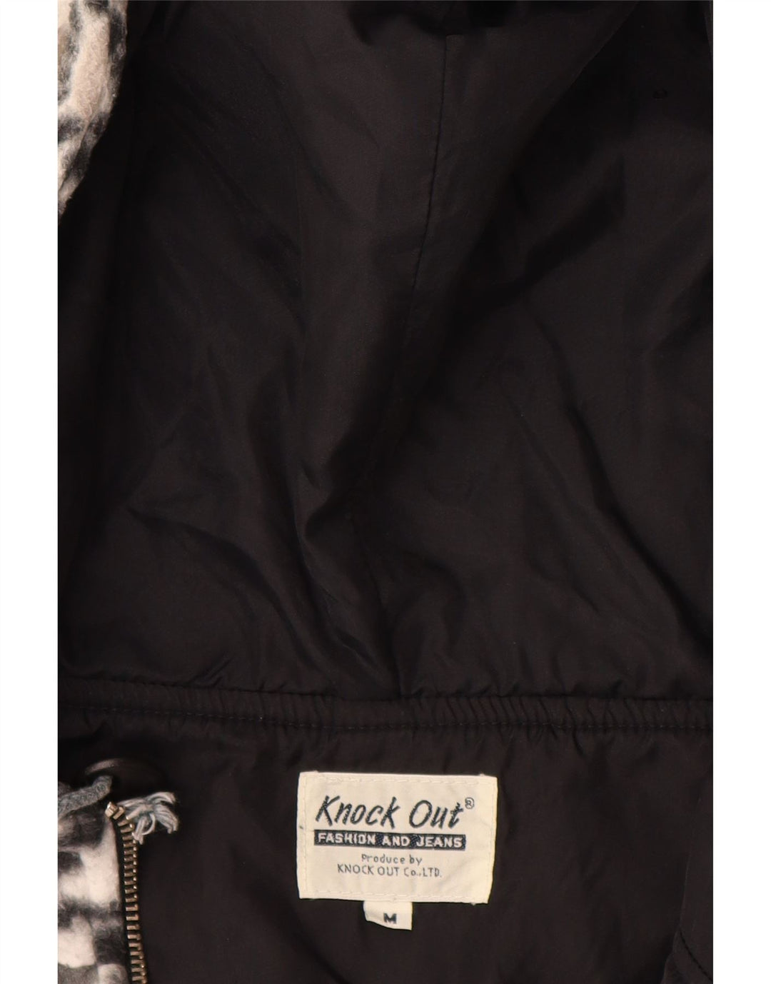 KNOCK OUT ženska flis jakna s kapuljačom UK 14 srednje bijele geometrije