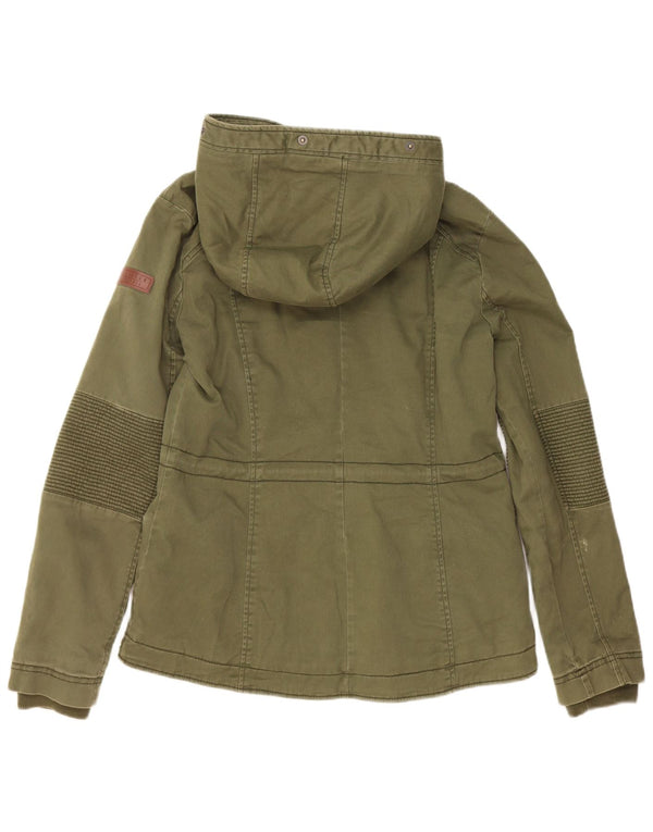 Hollister ženska vjetrovka s kapuljačom UK 12 Srednje zeleni pamuk