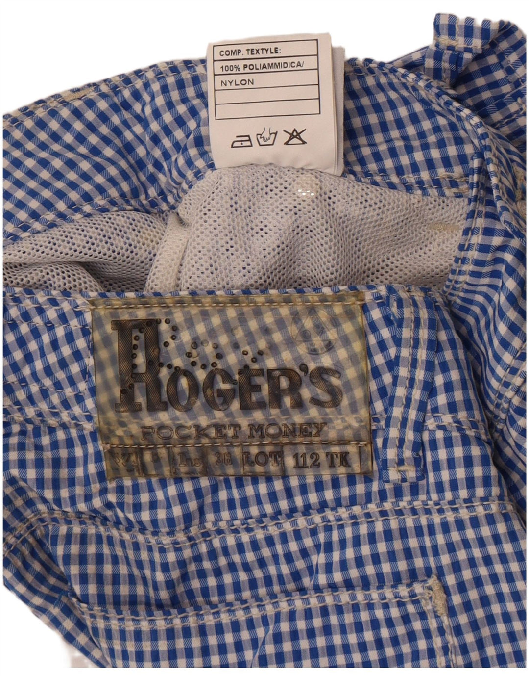 Roy Rogers chino hlače za dječake 11-12 godina W26 plavi gingham poliamid