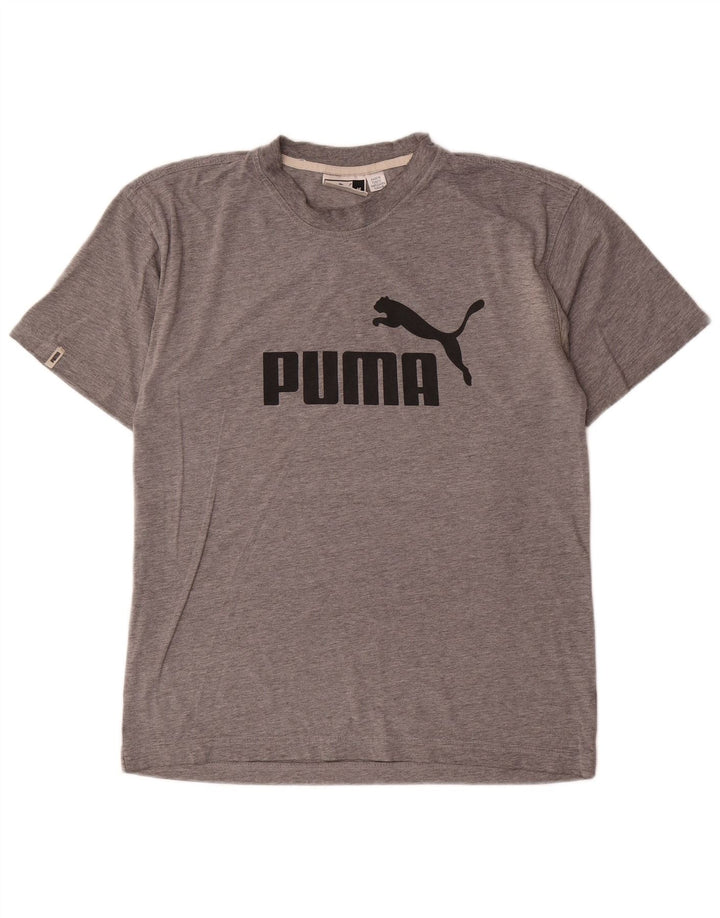 Puma muška majica kratkih rukava srednje siva s pjegama