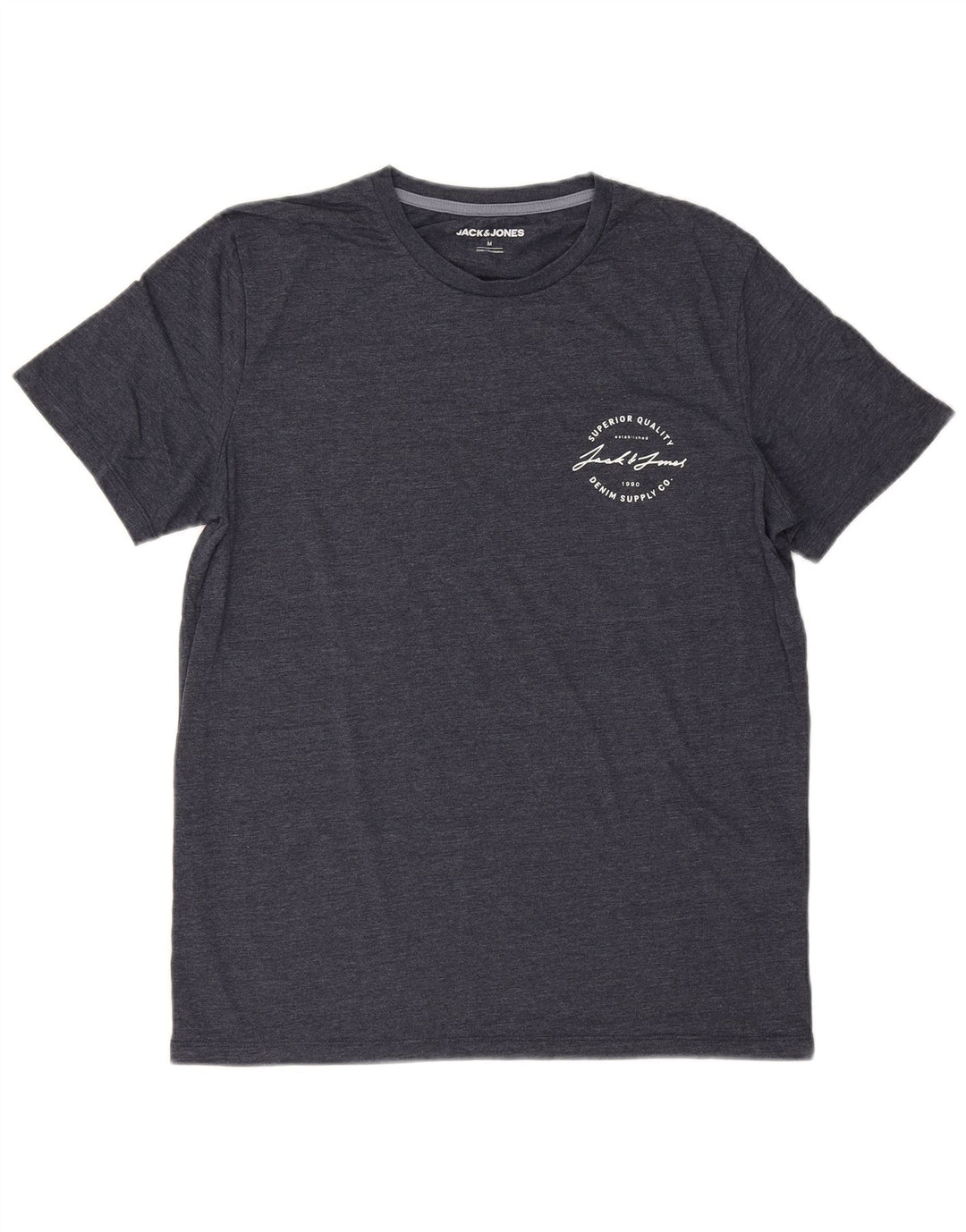 Jack & Jones muška majica kratkih rukava srednje tamnoplavi pamuk