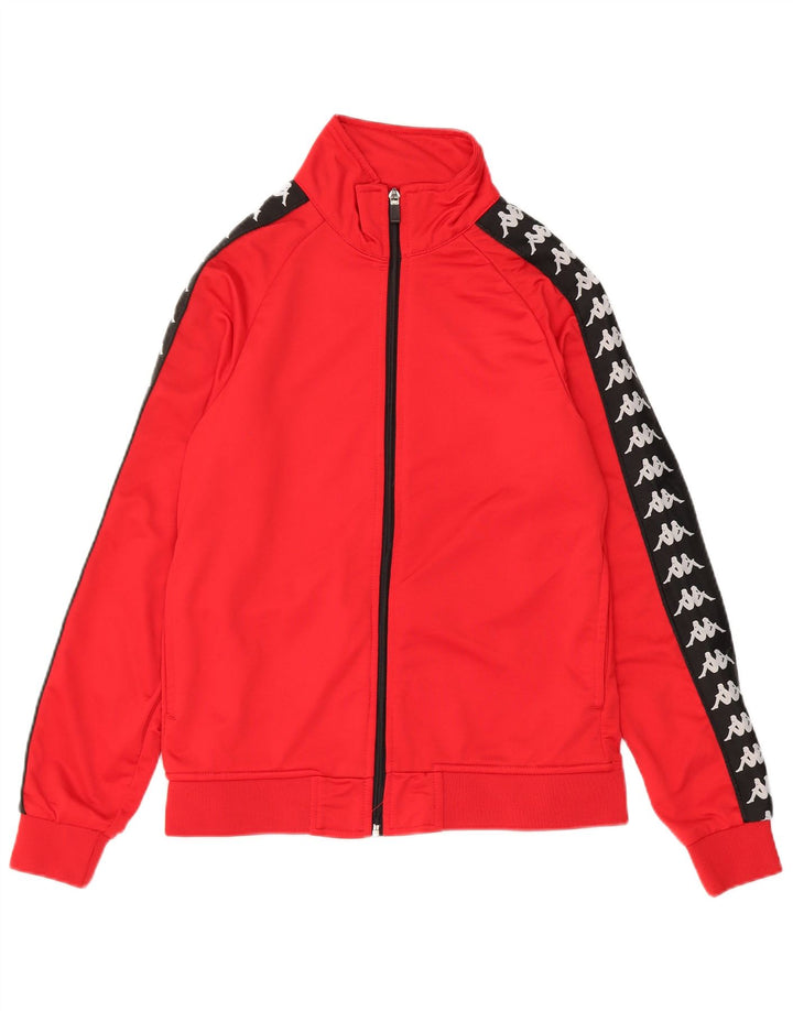 Ženska trenirka Kappa Graphic Full UK 10 Small Red Colourblock Poliester