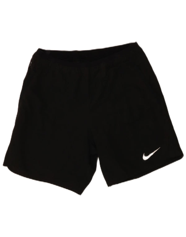 Nike muške Dri Fit grafičke uske sportske kratke hlače velike crne poliesterske boje
