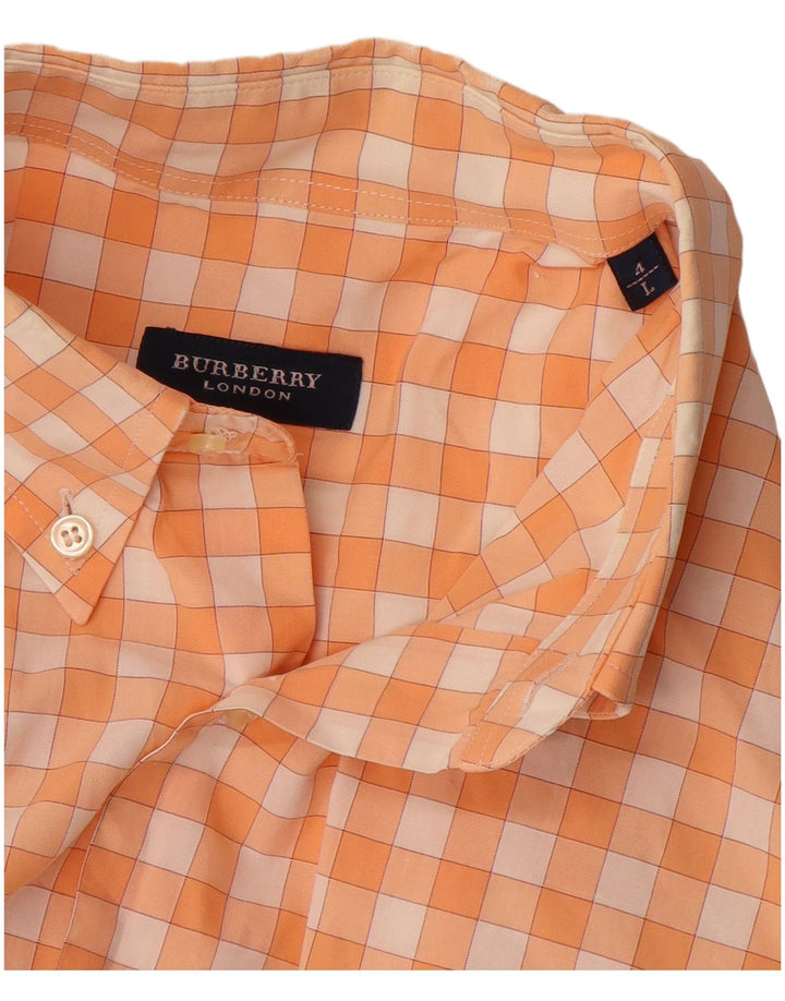 Burberry muška majica kratkih rukava velika narančasta pamuk gingham