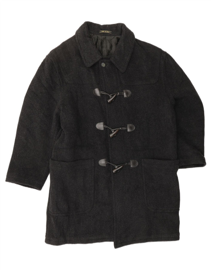 VINTAGE muški Duffle Coat UK 46 3XL siva vuna