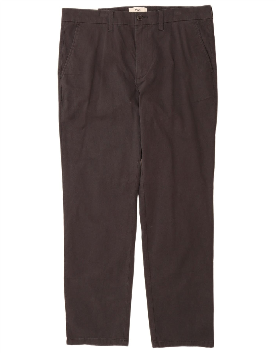 Marks & Spencer muške chino hlače standardnog kroja W36 L31 sivi pamuk