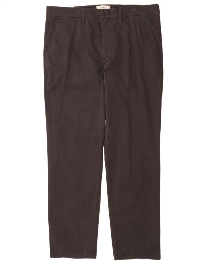 Marks & Spencer muške chino hlače standardnog kroja W36 L31 sivi pamuk