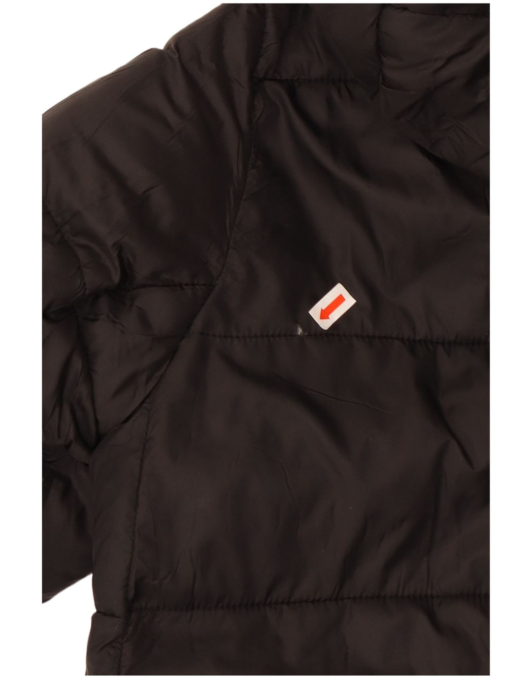 ZARA ženski preveliki podstavljeni kaput s kapuljačom UK 10 Mali crni poliester