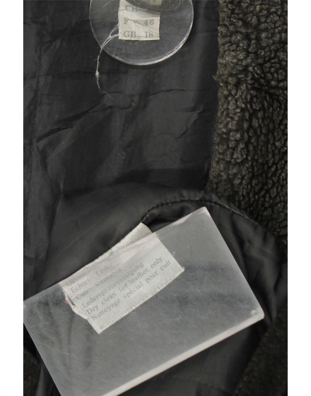 VINTAGE ženski gornji kaput od antilopa UK 18 XL crna koža