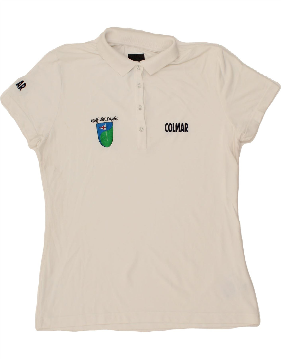 COLMAR Womens Polo Shirt XL White Polyamide Vintage Colmar and Second-Hand Colmar from Messina Hembry 