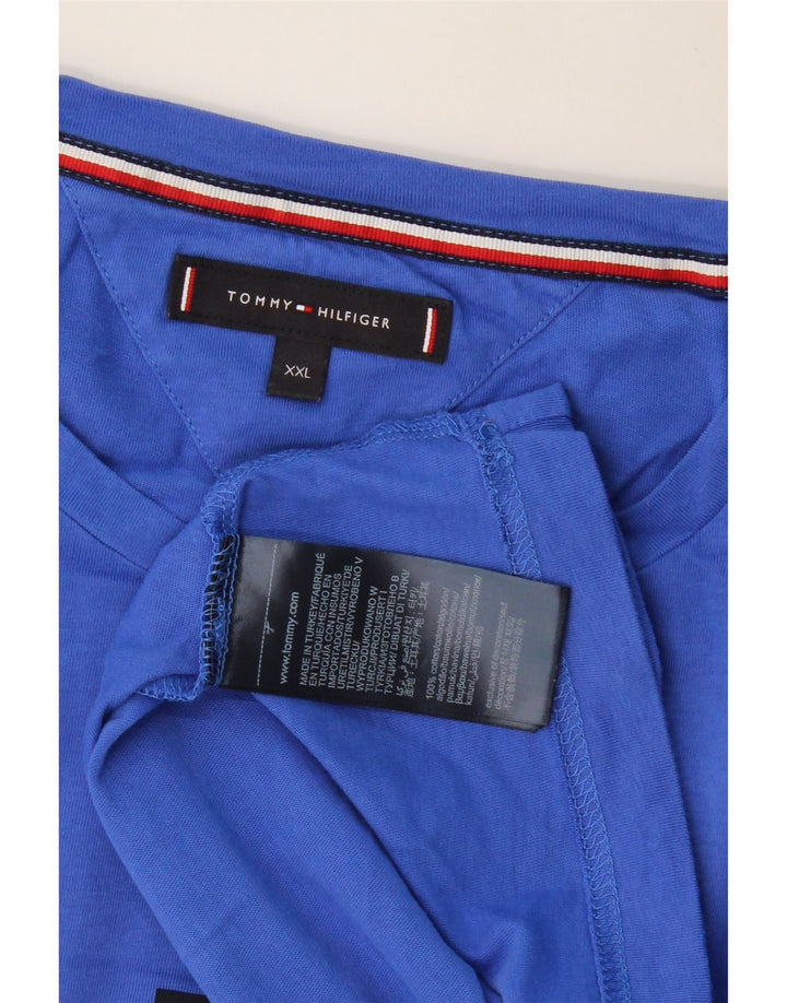 TOMMY HILFIGER Muška majica kratkih rukava s grafičkim motivima 2XL plavi pamuk