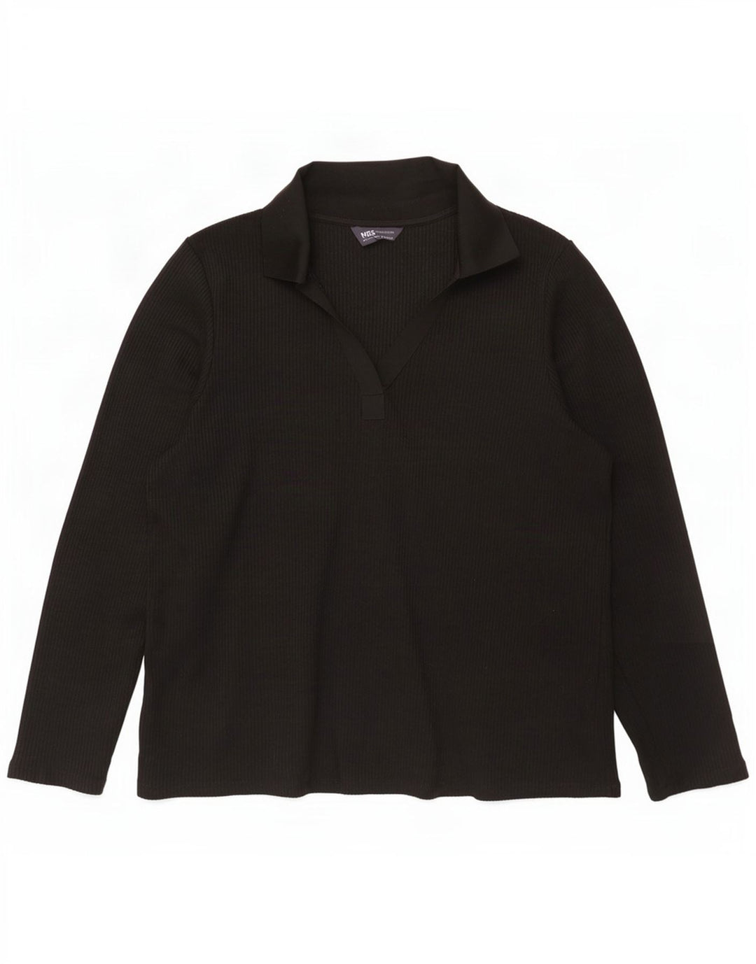Marks & Spencer ženska polo majica dugih rukava UK 20 2XL crni poliester