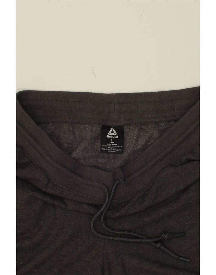 REEBOK Mens Tracksuit Trousers Joggers Large  Grey Flecked Polyester Vintage Reebok and Second-Hand Reebok from Messina Hembry 