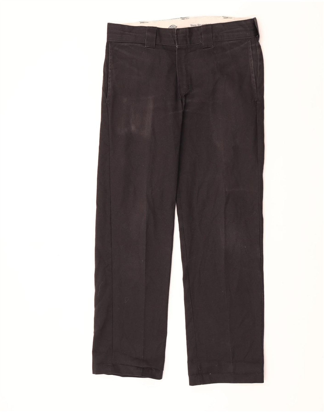 Dickies muške uske ravne chino hlače W32 L32 crni poliester