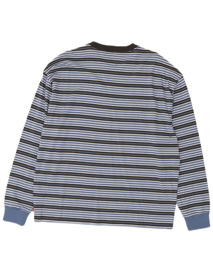 Levi's prevelika muška majica dugih rukava, srednje plave pruge, pamuk