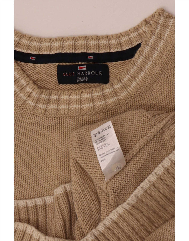 Marks & Spencer muški pulover s okruglim izrezom Blue Harbor veliki bež