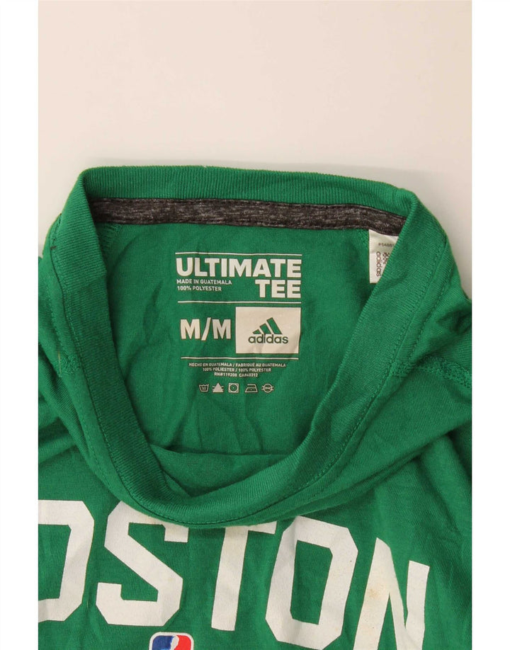 Adidas muška majica dugih rukava Boston Celtics Graphic, srednji zeleni poliester